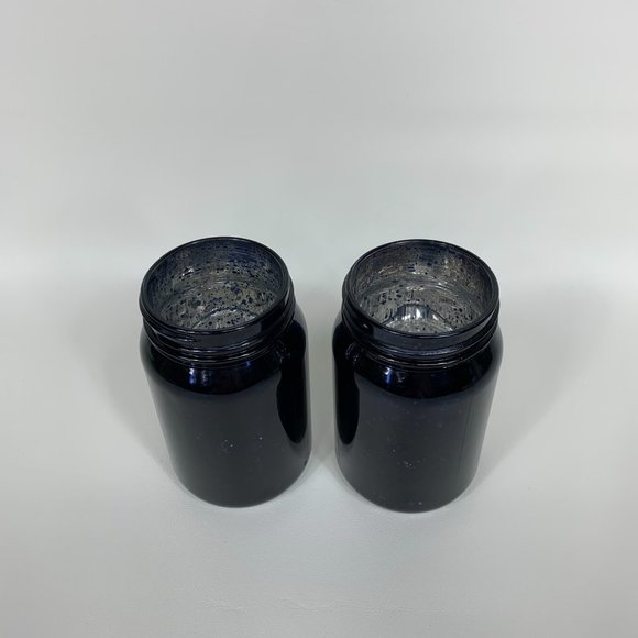 Metallic Onyx and Silver Speckled Mason Jar Vases - Picture 2 of 6